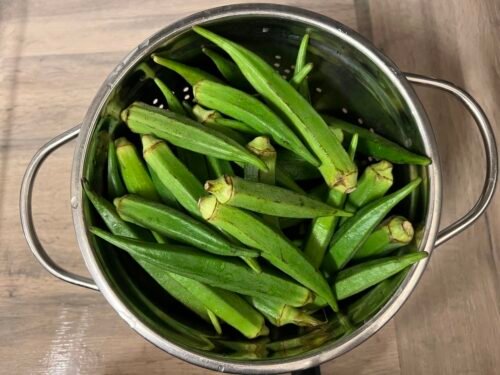 Homemade bhindi and okra curry